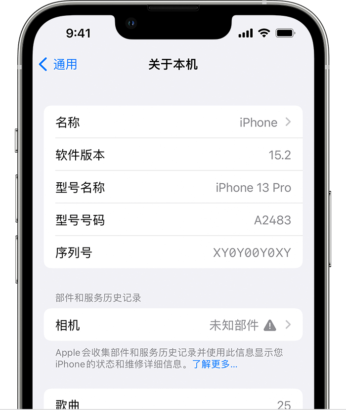 海城苹果维修分享iPhone 出现提示相机“未知部件”是什么原因？ 